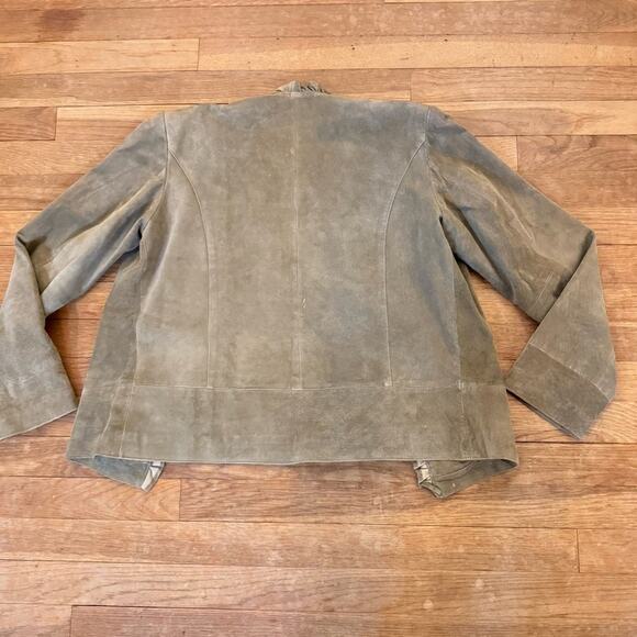 Chico's 100% leather sage open front dressy jacket size XS (Chico's size 0)
 b36 - Picture 3 of 3
